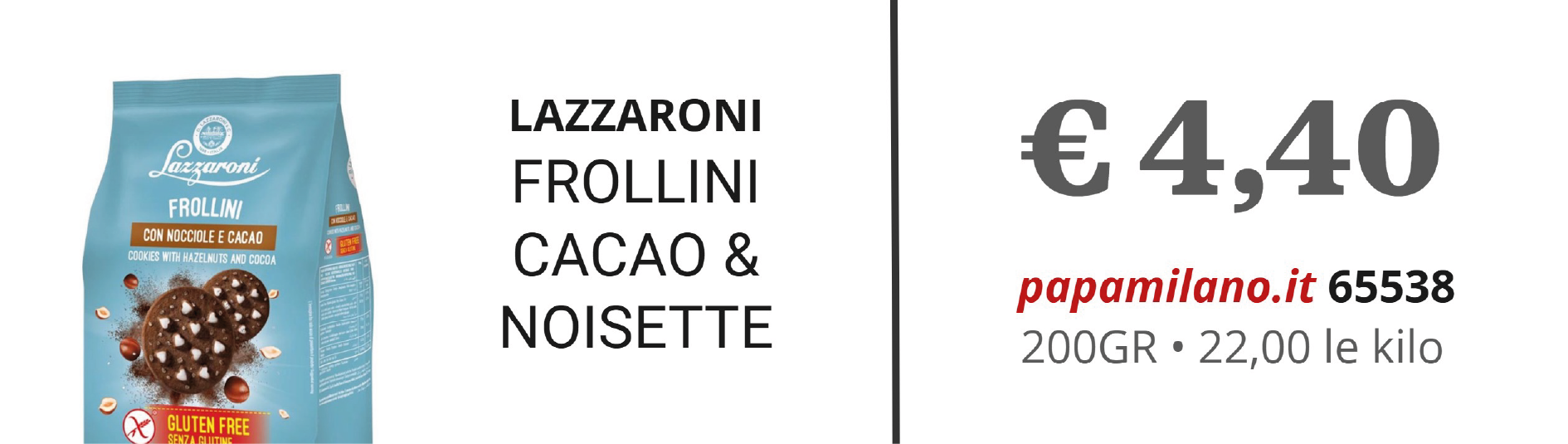 LAZZARONI FROLLINI CACAO & NOISETTE